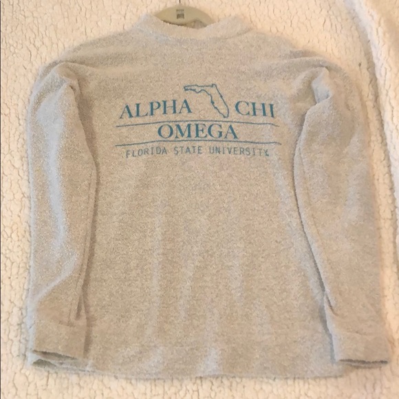 Alpha Chi Omega Sweaters - Grey, Whoolly AXO Sweatshirt.